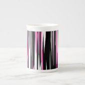 Roze zwart en wit porselein kop (Voorkant)