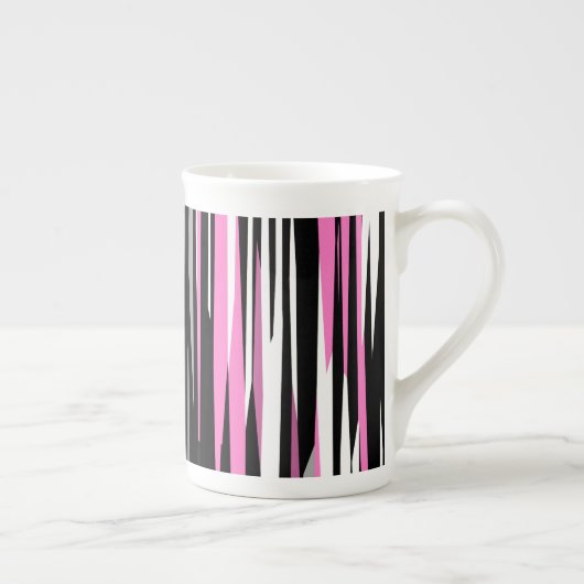Roze zwart en wit porselein kop (Rechts)