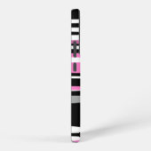 Roze zwart en wit samsung galaxy hoesje (Rechterkant)