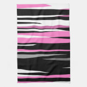 Roze zwart en wit theedoek (Verticaal)