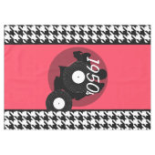 Roze, zwart en witte , ingecheckt tafelkleed (Voorkant (Horizontaal))