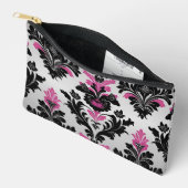 Roze, zwart en zilveren Damaskstijl Etui (Open)