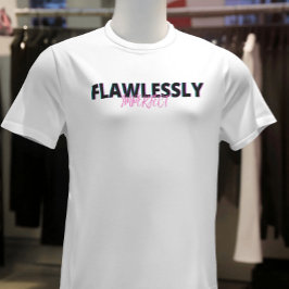 Roze & Zwart Flawless Onvolmaakt Vrouw Empowering T-shirt