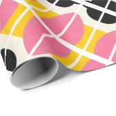Roze Zwart Geel Inpakpapier (Rol Hoek)