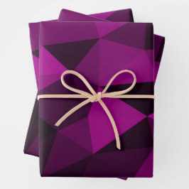 Roze zwart geometrisch mesh patroon inpakpapier vel