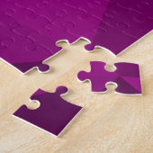 Roze zwart geometrisch mesh patroon legpuzzel (Zijkant)
