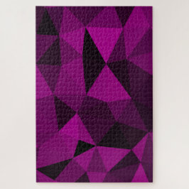 Roze zwart geometrisch mesh patroon legpuzzel