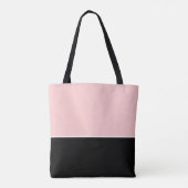 Roze & Zwart  Gepersonaliseerd Hart Tote Bag (Achterkant)