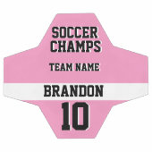 Roze Zwart Gepersonaliseerde Speler Voetbal Champs (Enkel)