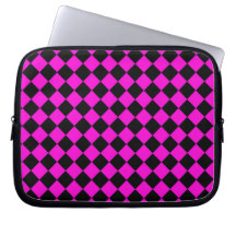 Roze Zwart Geruit Diamant Patroon
