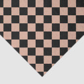 Roze Zwart Geruit Diamant Patroon Tissuepapier (Detail)