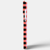 Roze Zwart geruit Gingham Patroon Case-Mate iPhone Case (Achterkant / Links)