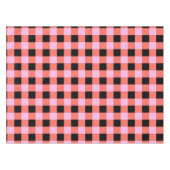 Roze Zwart geruit Gingham Patroon Tafelkleed (Voorkant (Horizontaal))