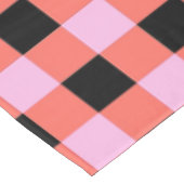 Roze Zwart geruit Gingham Patroon Tafelkleed (Gekanteld)