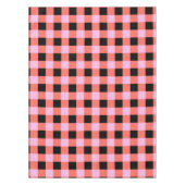 Roze Zwart geruit Gingham Patroon Tafelkleed (Voorkant)