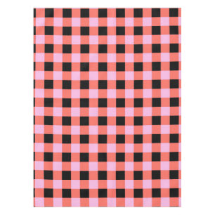 Roze Zwart geruit Gingham Patroon Tafelkleed