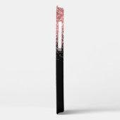 Roze Zwart Glitter Script Naam Case-Mate iPhone Case (Achterkant / Links)