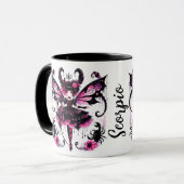 Roze Zwart Gothic Fairy Schorpioen Astrologie Zodi Mok (Voorkant links)