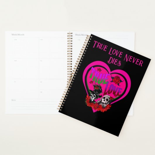 Roze & Zwart Gotische Liefhebbers Ware Liefde Cust Planner (Display)