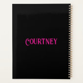 Roze & Zwart Gotische Liefhebbers Ware Liefde Cust Planner (Achterkant)