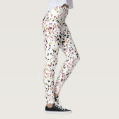 Roze Zwart Goud Confetti Stippen Leggings (Rechts)