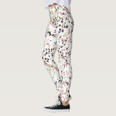 Roze Zwart Goud Confetti Stippen Leggings (Links)