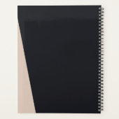 Roze zwart & goud geometrische Wedding planner (Achterkant)