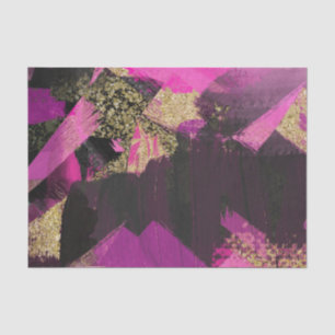 Roze Zwart Goud Glitter Moderne Borstel Glam Grung Tissuepapier