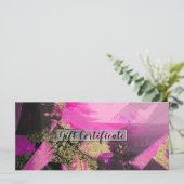 Roze Zwart Goud Glitters Moderne Cadeaubon (Staand voorkant)
