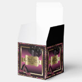 Roze, Zwart & Goud Metallic - 00ste verjaardag Bedankdoosjes (Geopend)