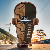 Roze Zwart Goud Retro Moderne Abstracte Marmer Wer Persoonlijk Skateboard