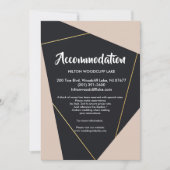 Roze zwart & gouden geometrie geschikt voor behuiz kaart (Voorkant)