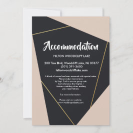 Roze zwart & gouden geometrie geschikt voor behuiz kaart