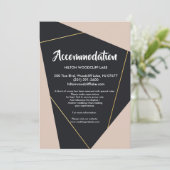 Roze zwart & gouden geometrie geschikt voor behuiz kaart (Staand voorkant)