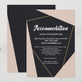 Roze zwart & gouden geometrie geschikt voor behuiz kaart