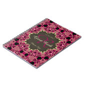  roze zwart goudkleurig monogram gastboek notitieboek (Linkerzijde)