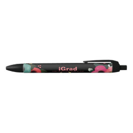 Roze & Zwart Graduation Party Custom Favor Zwarte Inkt Pen