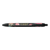 Roze & Zwart Graduation Party Custom Favor Zwarte Inkt Pen (Achterkant)