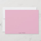 Roze Zwart Grijs Confetti Baby shower Uitnodigen Kaart (Achterkant)