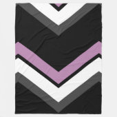 Roze, zwart, grijs en wit Chevron Fleece Deken (Voorkant)