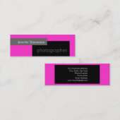 Roze Zwart Grijs Wit Fotografie Visitekaartje (Voorkant / Achterkant)