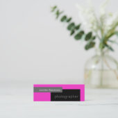 Roze Zwart Grijs Wit Fotografie Visitekaartje (Staand voorkant)