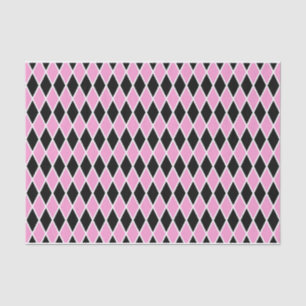 Roze zwart Harlequin Weefsel of ontkoppelpapier Tissuepapier