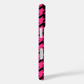 Roze Zwart Houndstooth Schotse ruit  Case-Mate iPhone Case (Achterkant / Rechts)