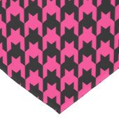 Roze Zwart Houndstooth Schotse ruit  Korte Tafelloper (Hoek)