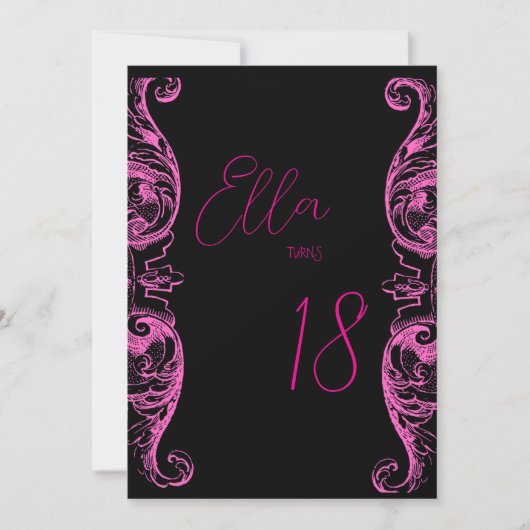 Roze & Zwart Kaart (Voorkant)