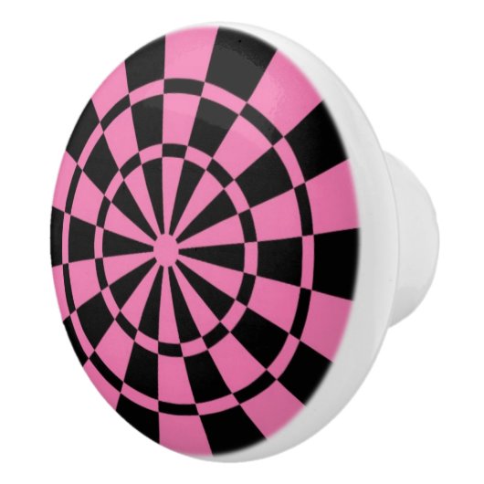 roze, zwart keramische knop (Rechts)