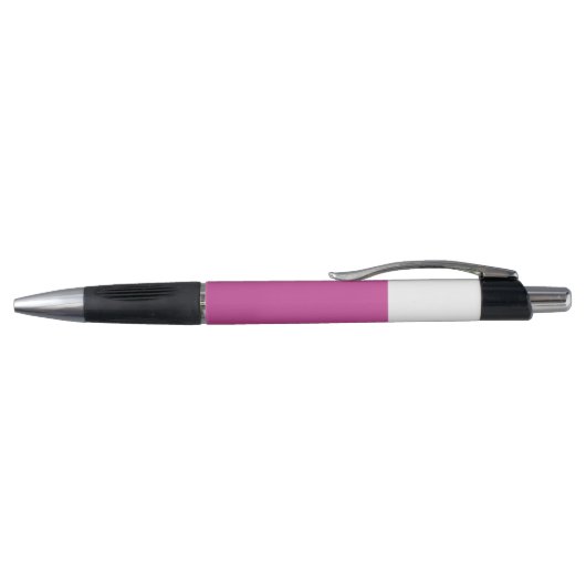 Roze Zwart Kleur Geblokkeerde Monogram Naam Modern Pen (Bovenkant)