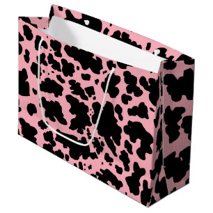 Roze Zwart Koe Skin Rodeo Animal Print Groot Cadeauzakje