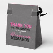 Roze & Zwart Krijtbord Afstuderen Geschenkdozen Bedankdoosjes (Achterkant)